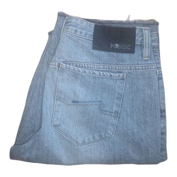 Tony Hawk‎ Shorts Men Sz 30 Denim Regular Blue Mid Length Skater Distressed - Picture 1 of 6